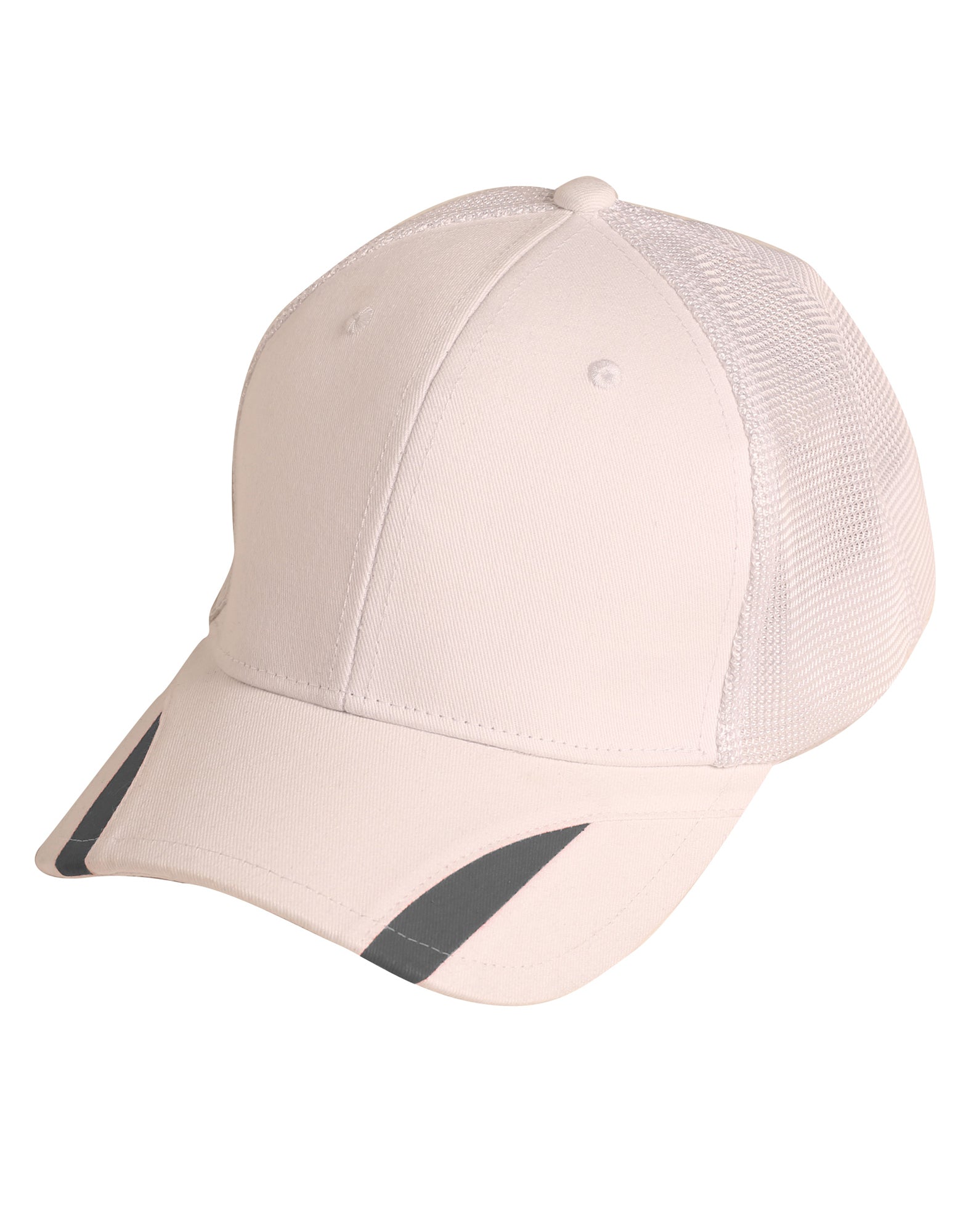 Contrast Peak Trim Cap - White Grey