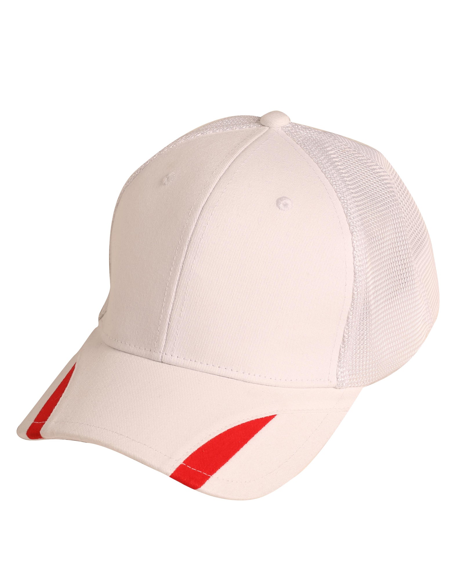 Contrast Peak Trim Cap - White Red