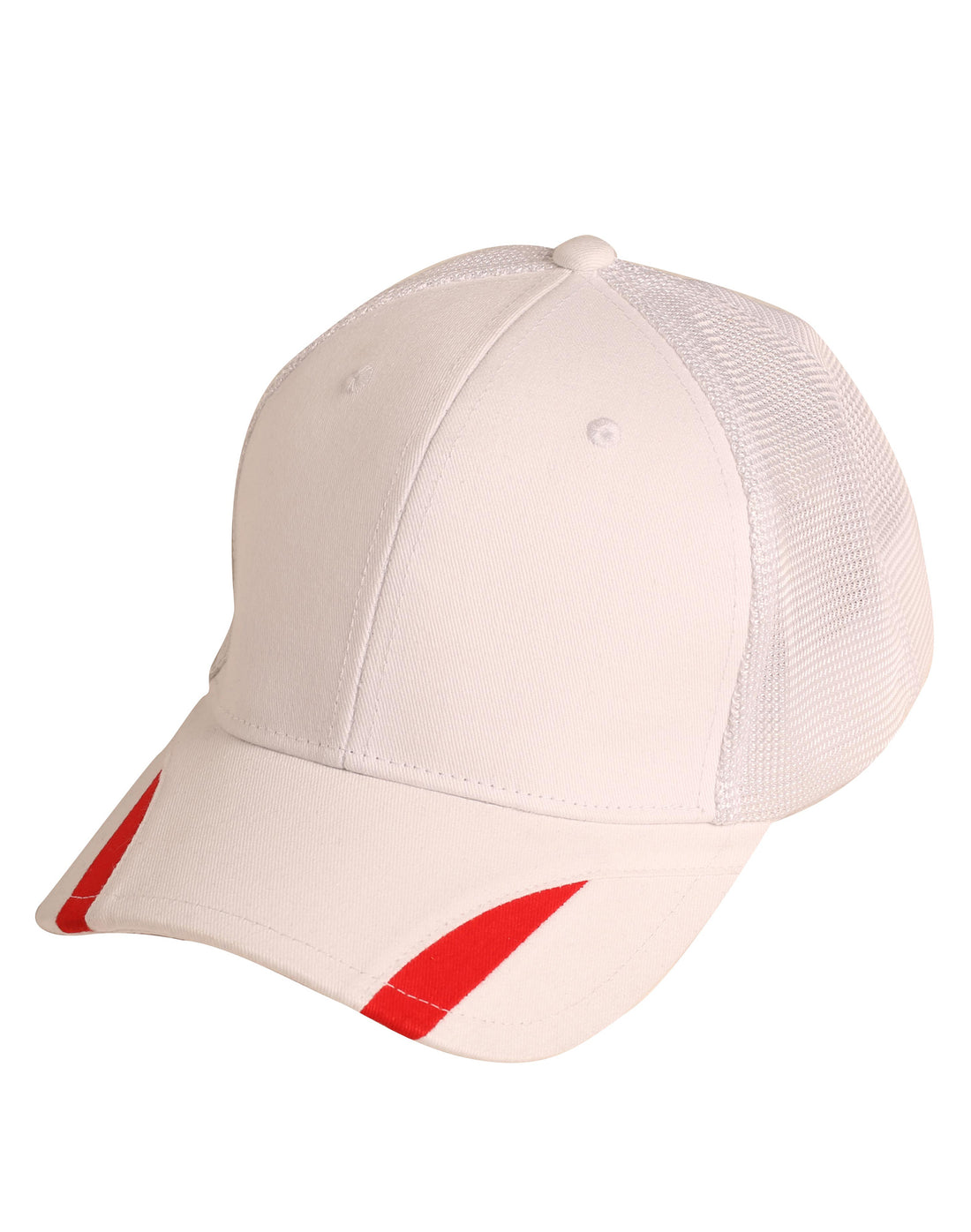 Contrast Peak Trim Cap - White Red