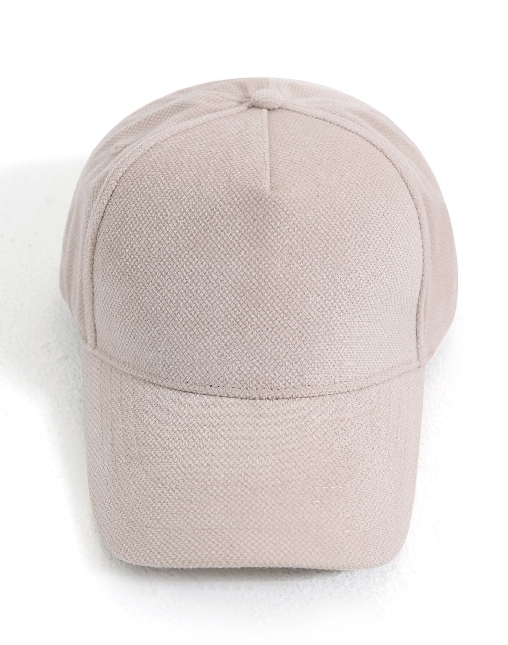 Polyester Jacquard Texture 5 Panel Cap - Almond