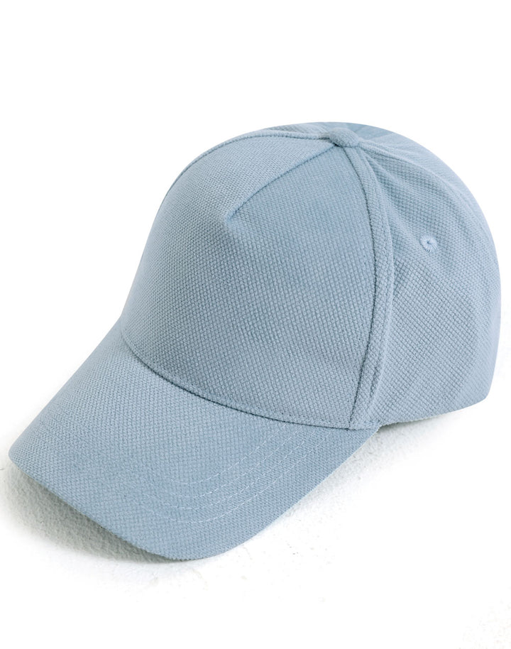 Polyester Jacquard Texture 5 Panel Cap - Light Blue