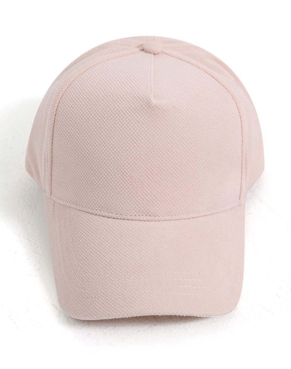 Polyester Jacquard Texture 5 Panel Cap - Pale Pink