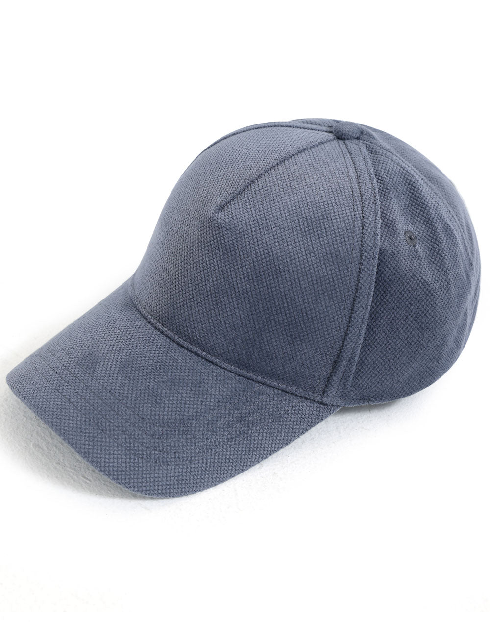 Polyester Jacquard Texture 5 Panel Cap - Slate Blue