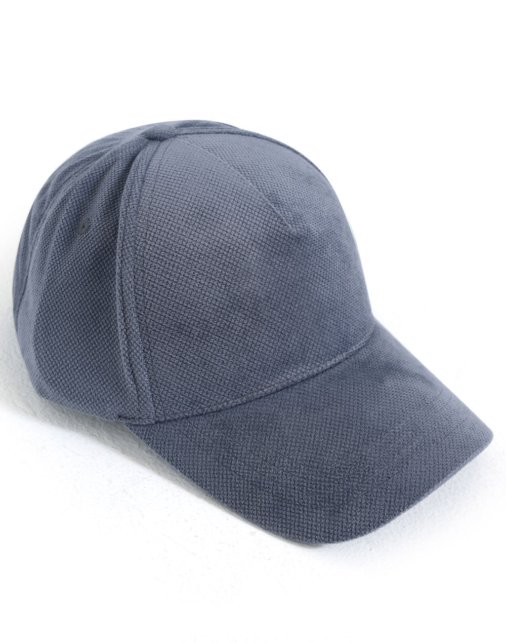 Polyester Jacquard Texture 5 Panel Cap - Slate Blue