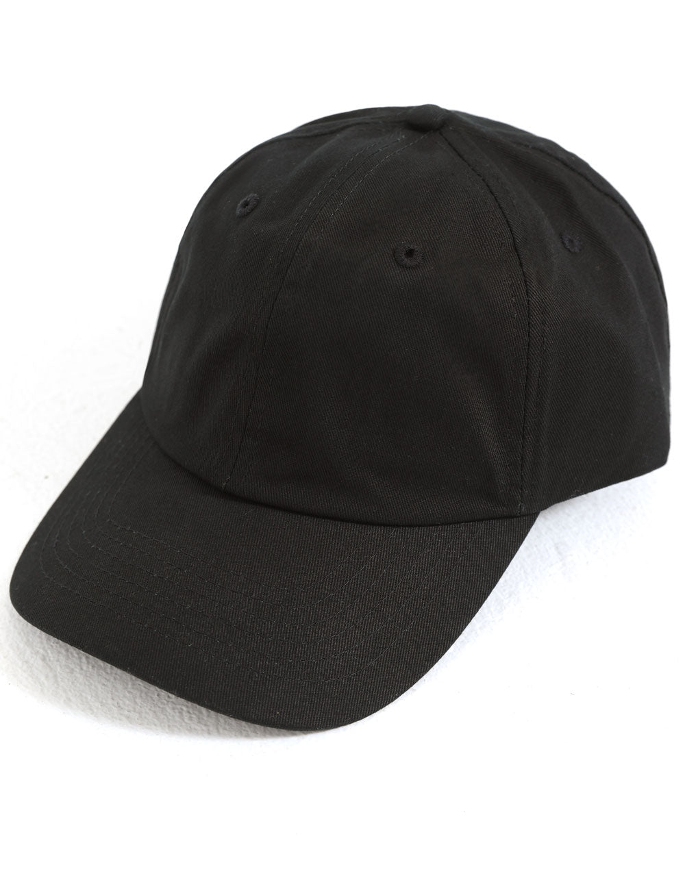 Cotton Twill Unstructured Cap - Black