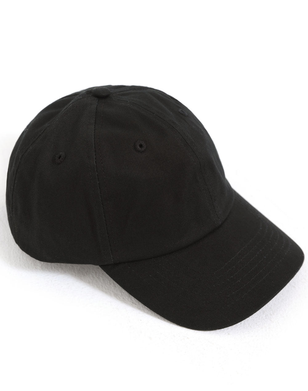 Cotton Twill Unstructured Cap - Black