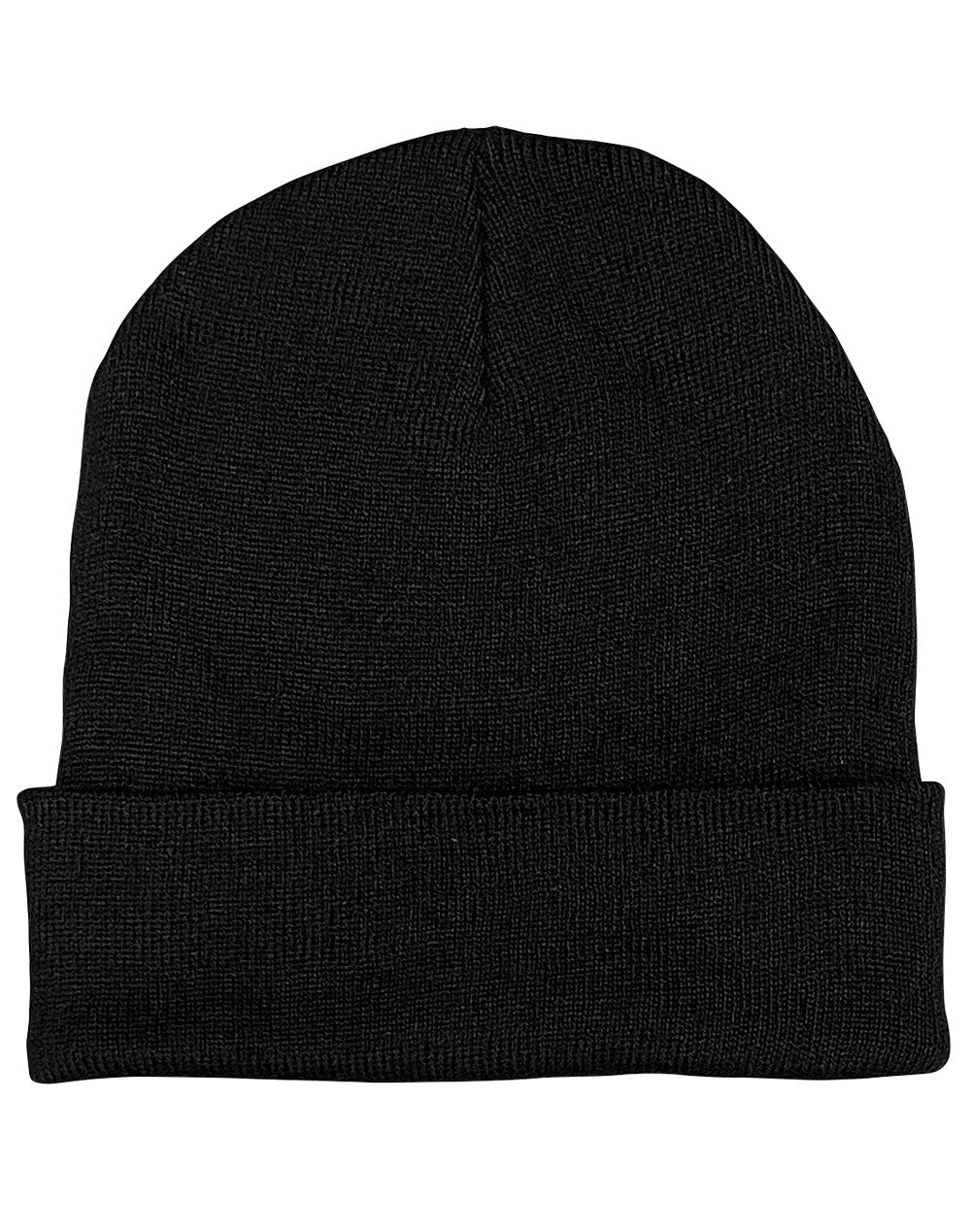 Roll Up Rpet Knit Beanie - Black