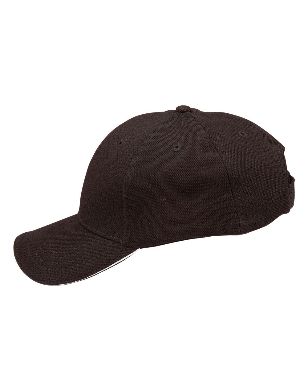 Pique Mesh With Contrast Sandwich - Black White