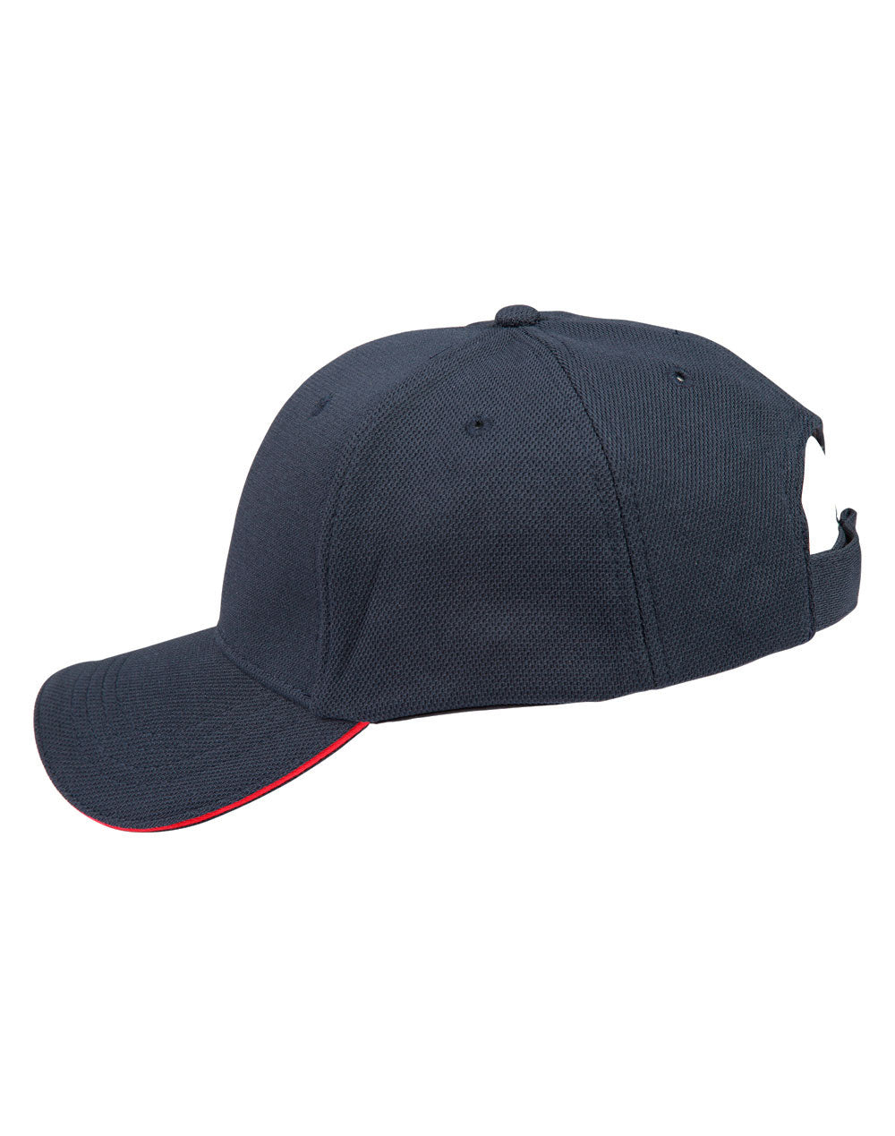 Pique Mesh With Contrast Sandwich - Navy Red