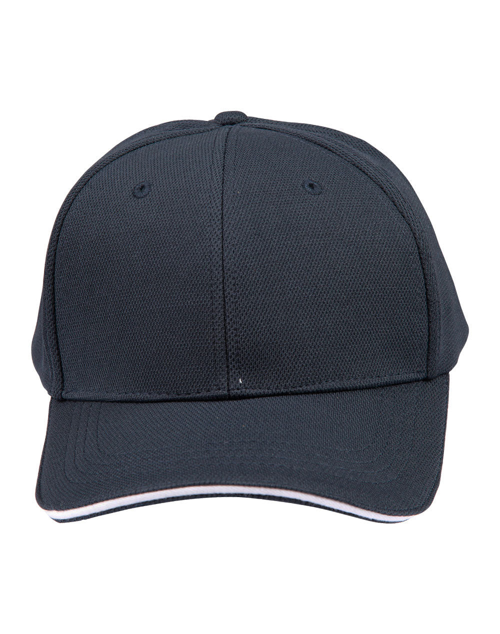 Pique Mesh With Contrast Sandwich - Navy White