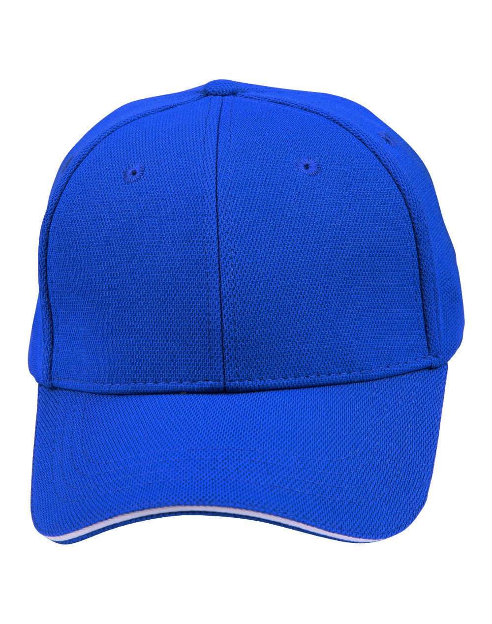 Pique Mesh With Contrast Sandwich - Royal White