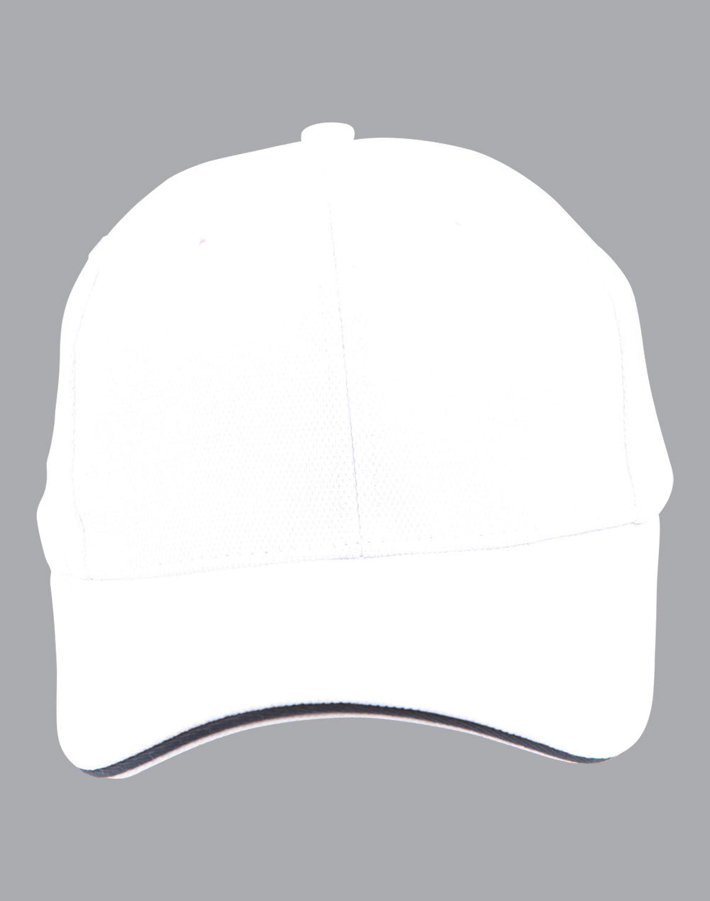 Pique Mesh With Contrast Sandwich - White Navy