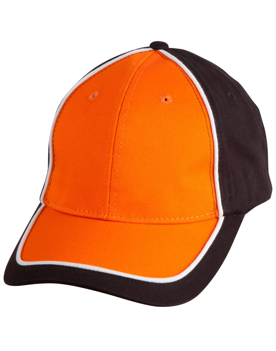 Arena Two Tone Cap - Black White.Orange