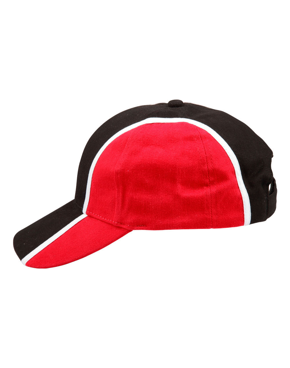 Tri-Colour Cap - Black White.Red
