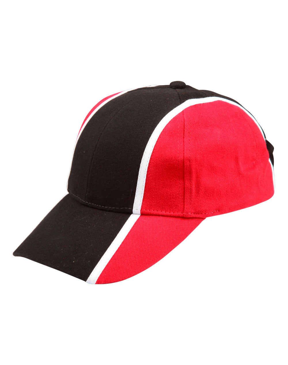 Tri-Colour Cap - Black White.Red