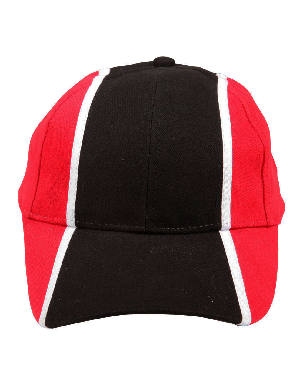 Tri-Colour Cap - Black White.Red
