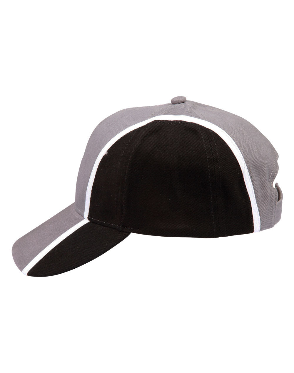 Tri-Colour Cap - Grey White.Black