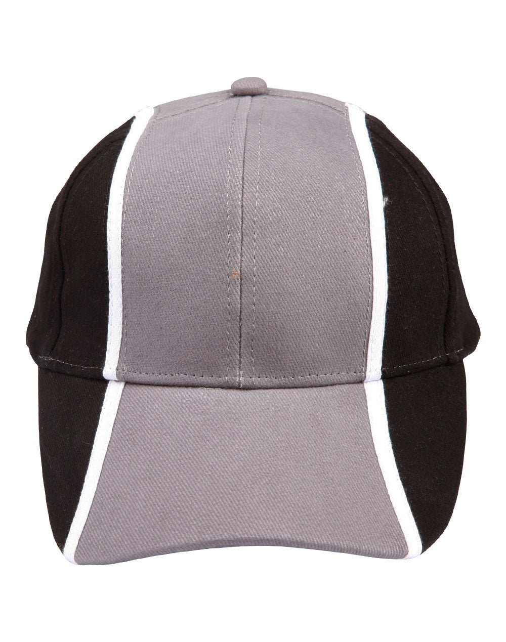 Tri-Colour Cap - Grey White.Black