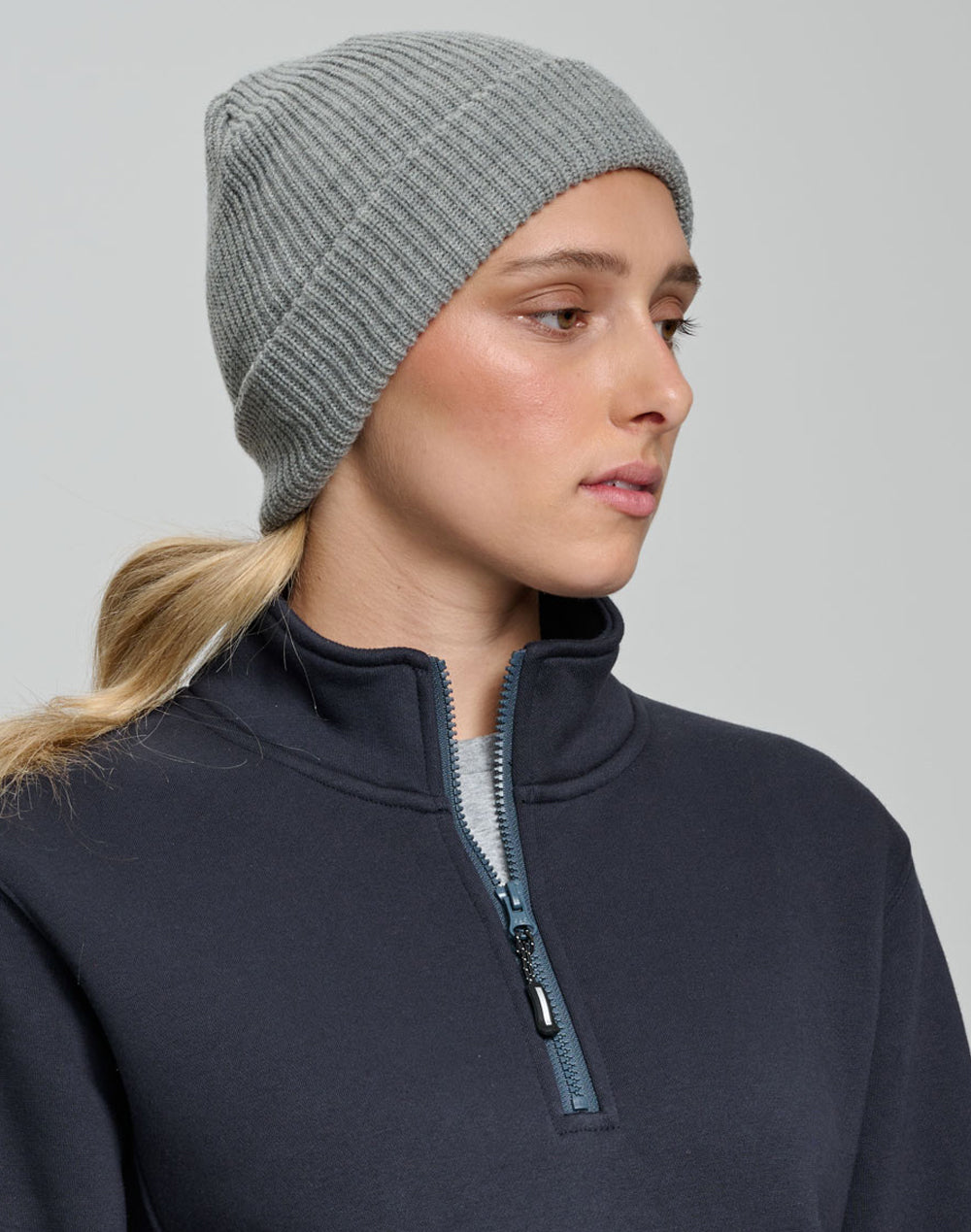 Roll Up Cable Knit Snug Beanie
