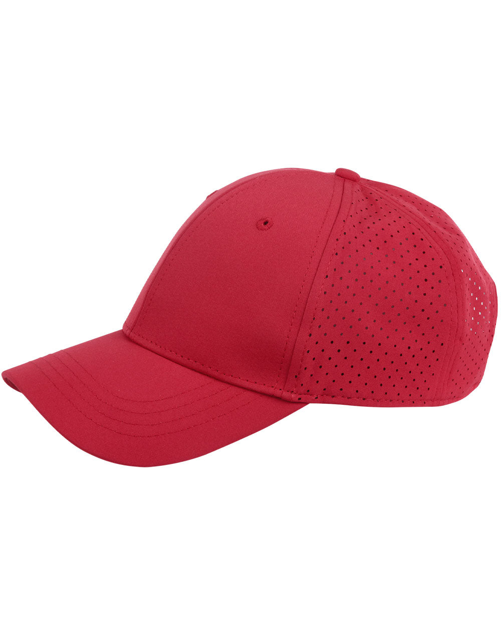 Four Way Stretch Laser Cut Runner’S Cap - Red