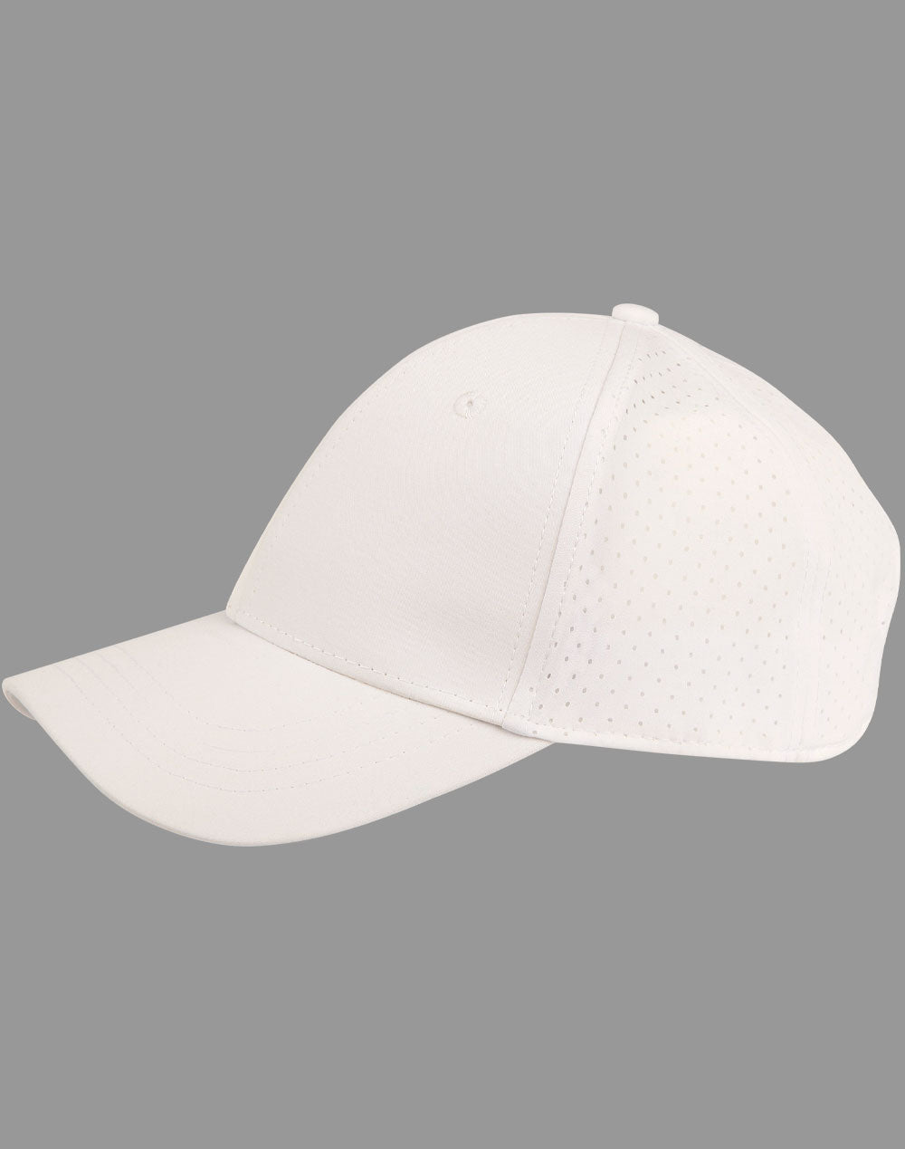 Four Way Stretch Laser Cut Runner’S Cap - White