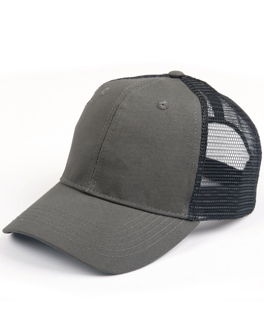 Premium Cotton Trucker Cap - Ash Black