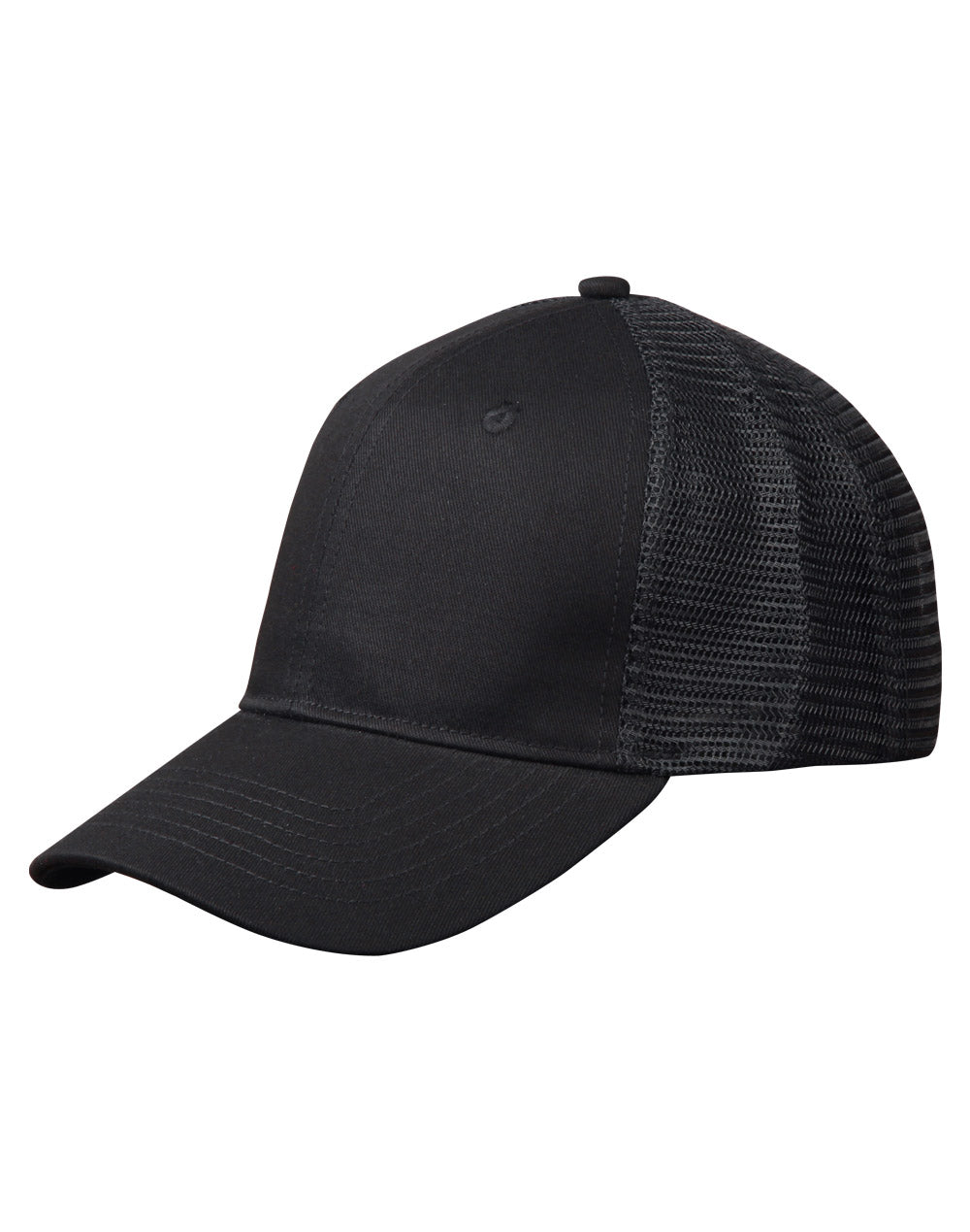 Premium Cotton Trucker Cap - Black Black