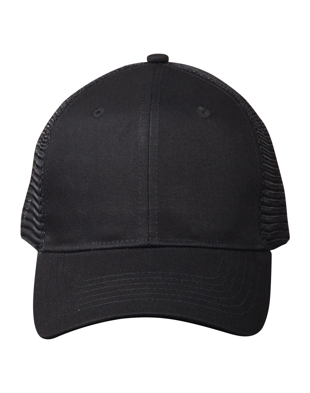Premium Cotton Trucker Cap - Black Black