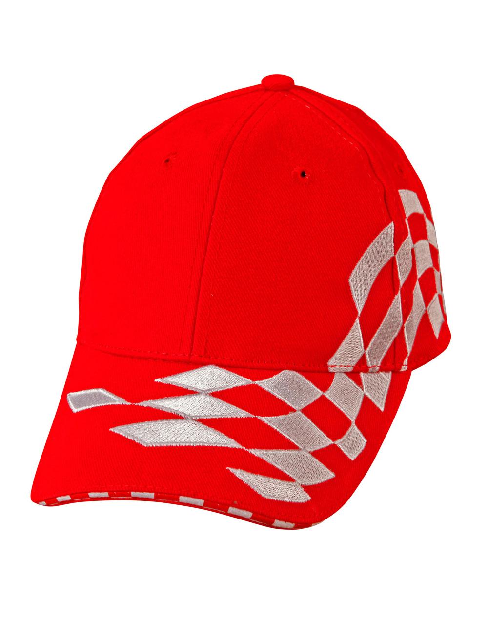Contrast Check & Sandwich Cap - Red White
