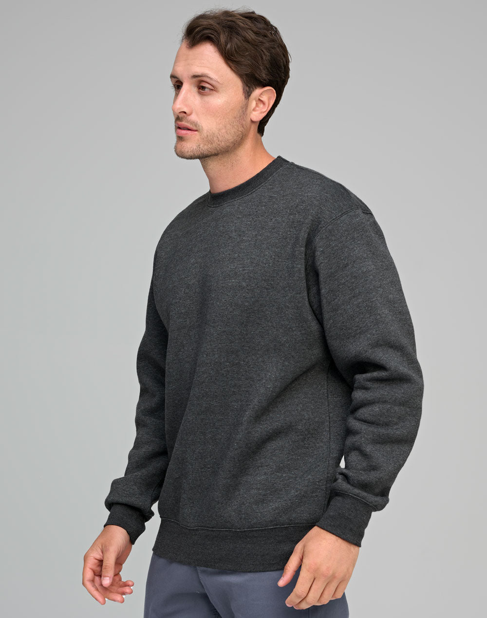 Eagle Top Fleece Sweat- Unisex - Marl Charcoal