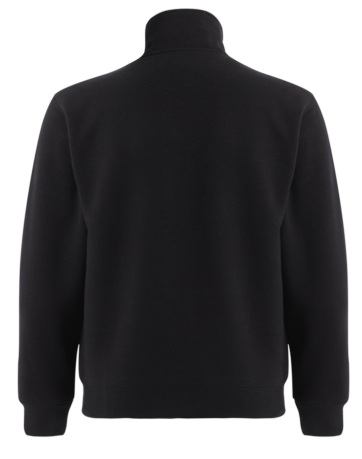Kids Half Zip Collar Fleece Sweat - Black