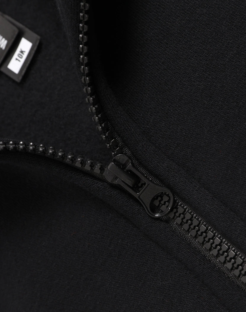 Kids Half Zip Collar Fleece Sweat - Black
