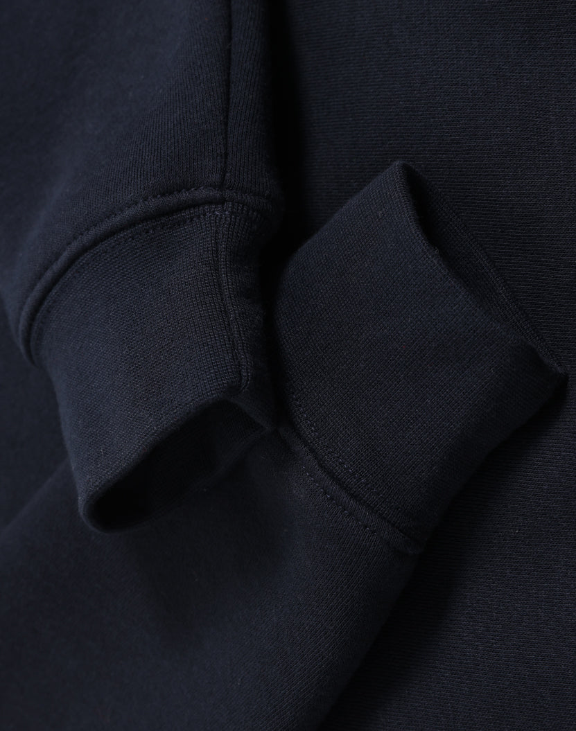 Kids Half Zip Collar Fleece Sweat - Navy