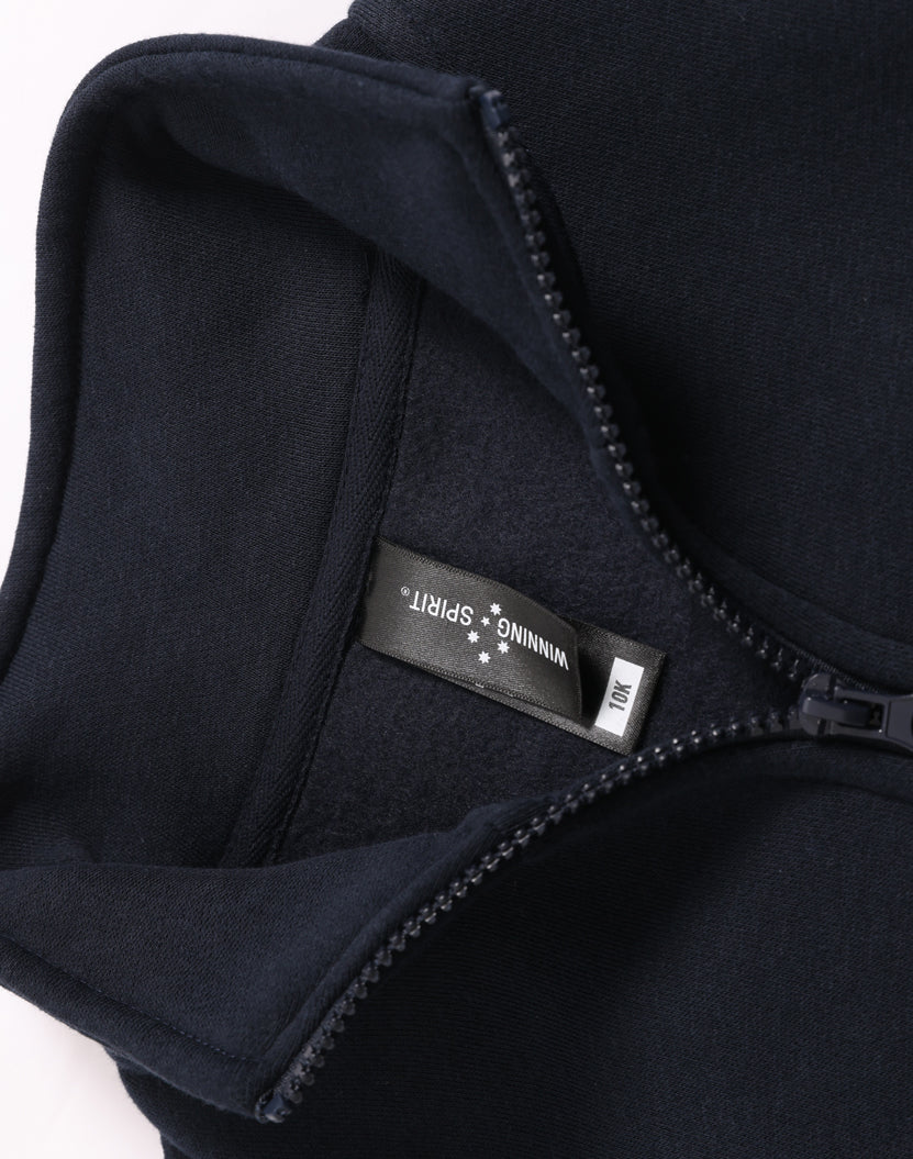 Kids Half Zip Collar Fleece Sweat - Navy