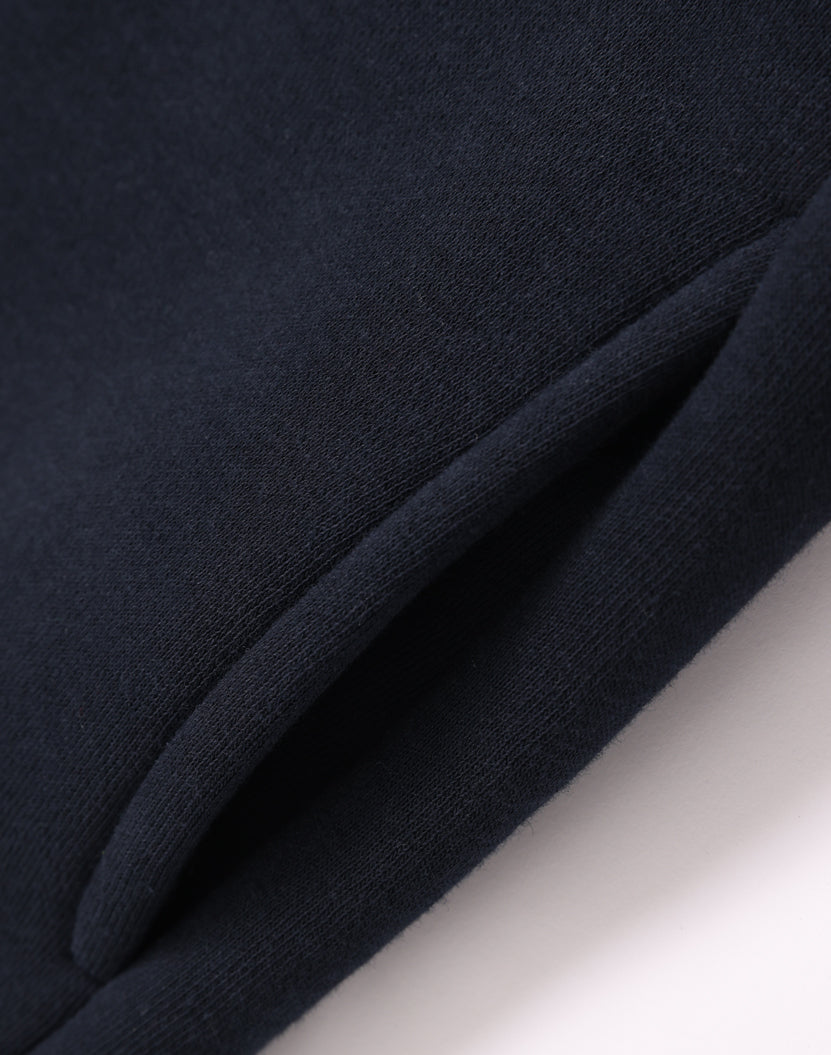 Kids Half Zip Collar Fleece Sweat - Navy