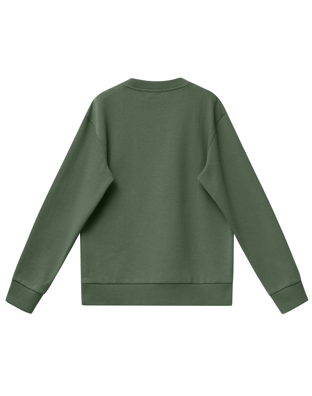Airlayered Cvc Crew Neck Sweater Unisex - Army Green