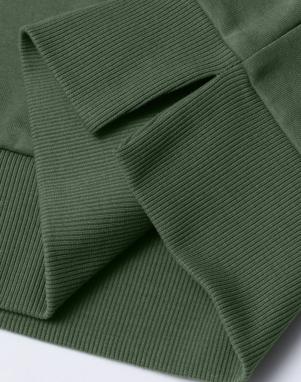 Airlayered Cvc Crew Neck Sweater Unisex - Army Green