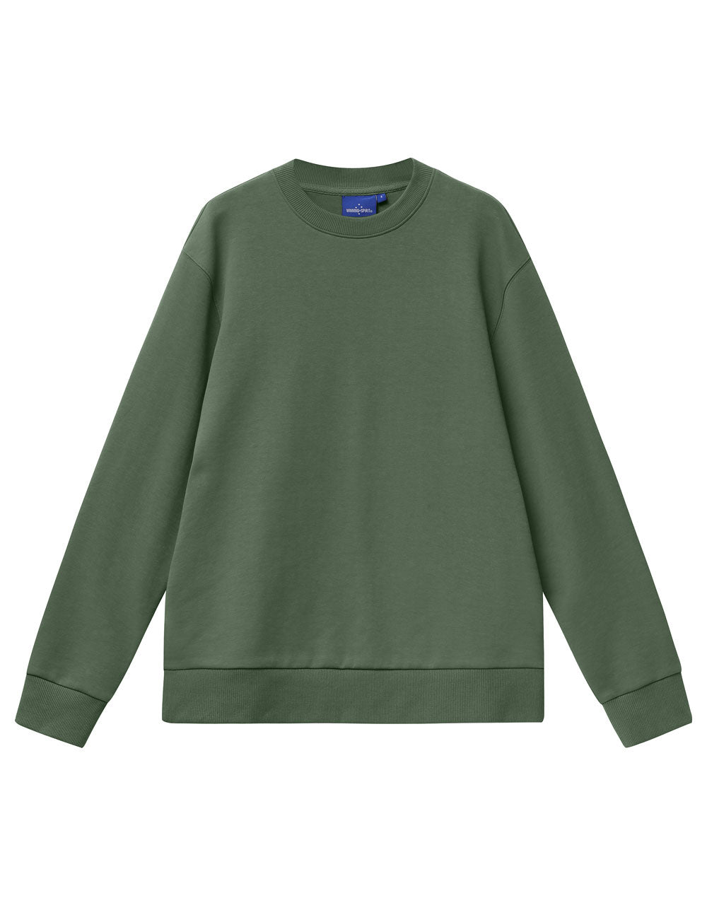 Airlayered Cvc Crew Neck Sweater Unisex - Army Green