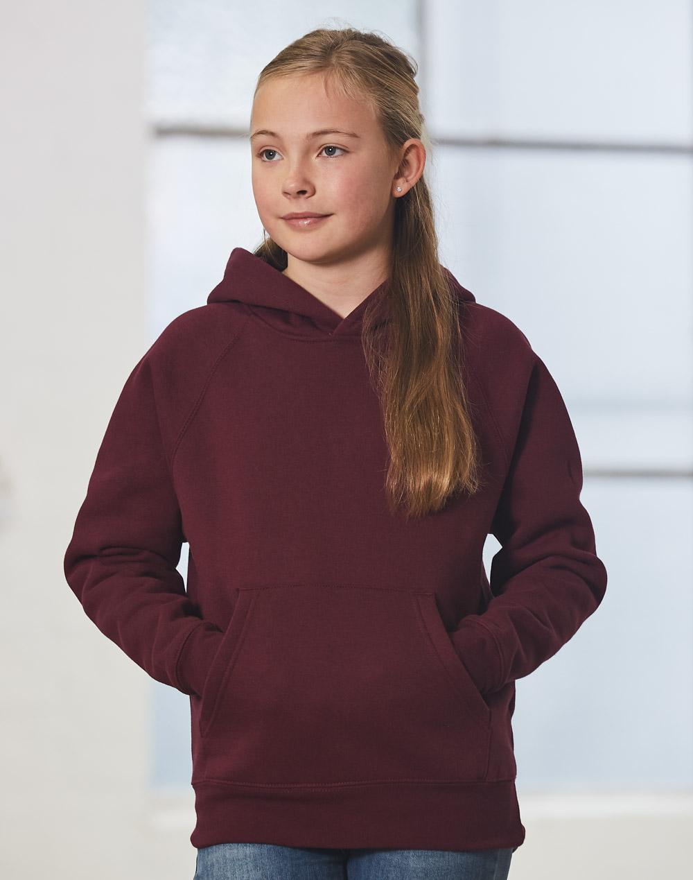 Warm Hug Kids' Fleece Hoodie - Maroon