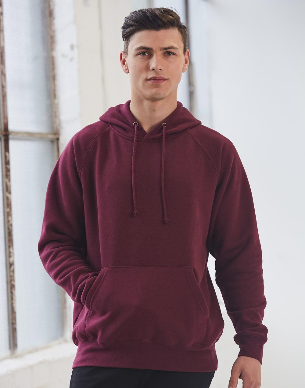 Warm Hug Fleecy Hoodie Men'S - Maroon