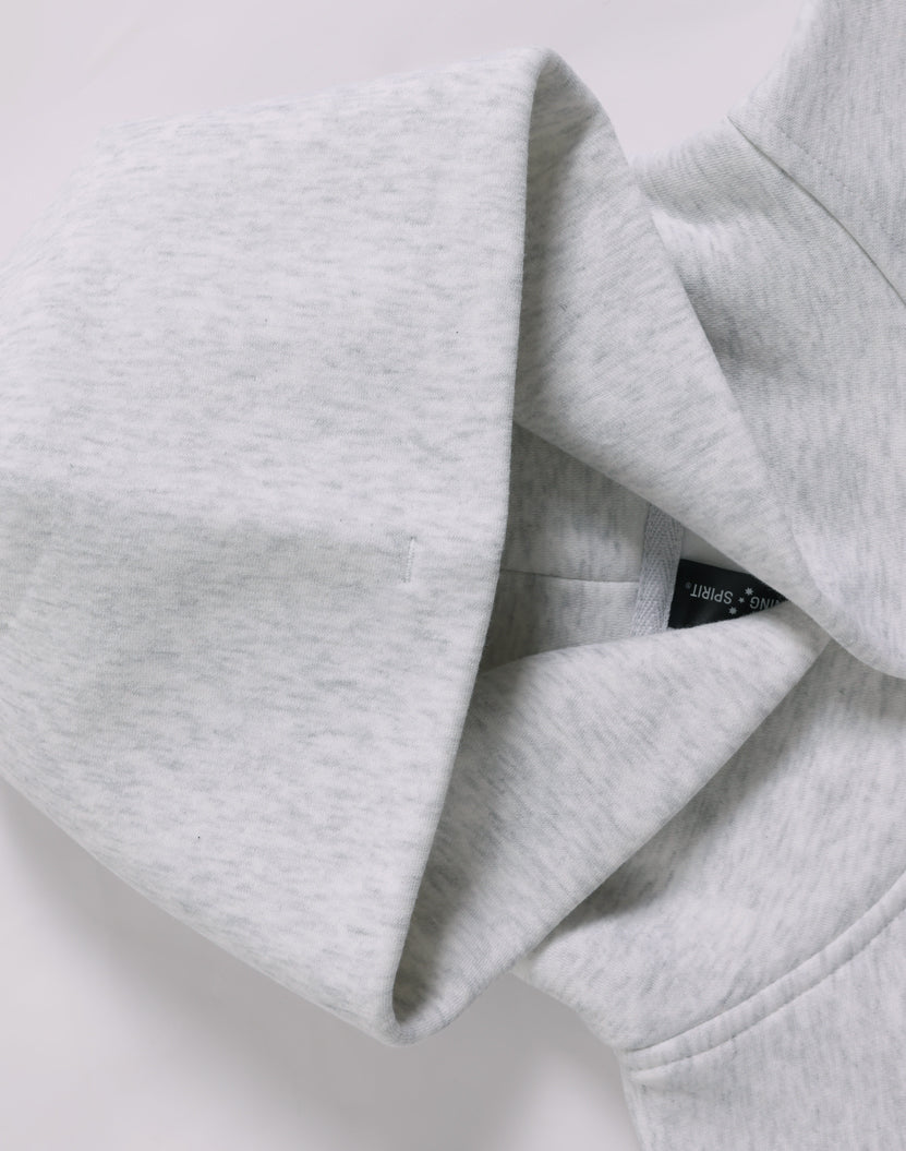 Unisex Premium Fleece Oversized Hoodie - White Marl