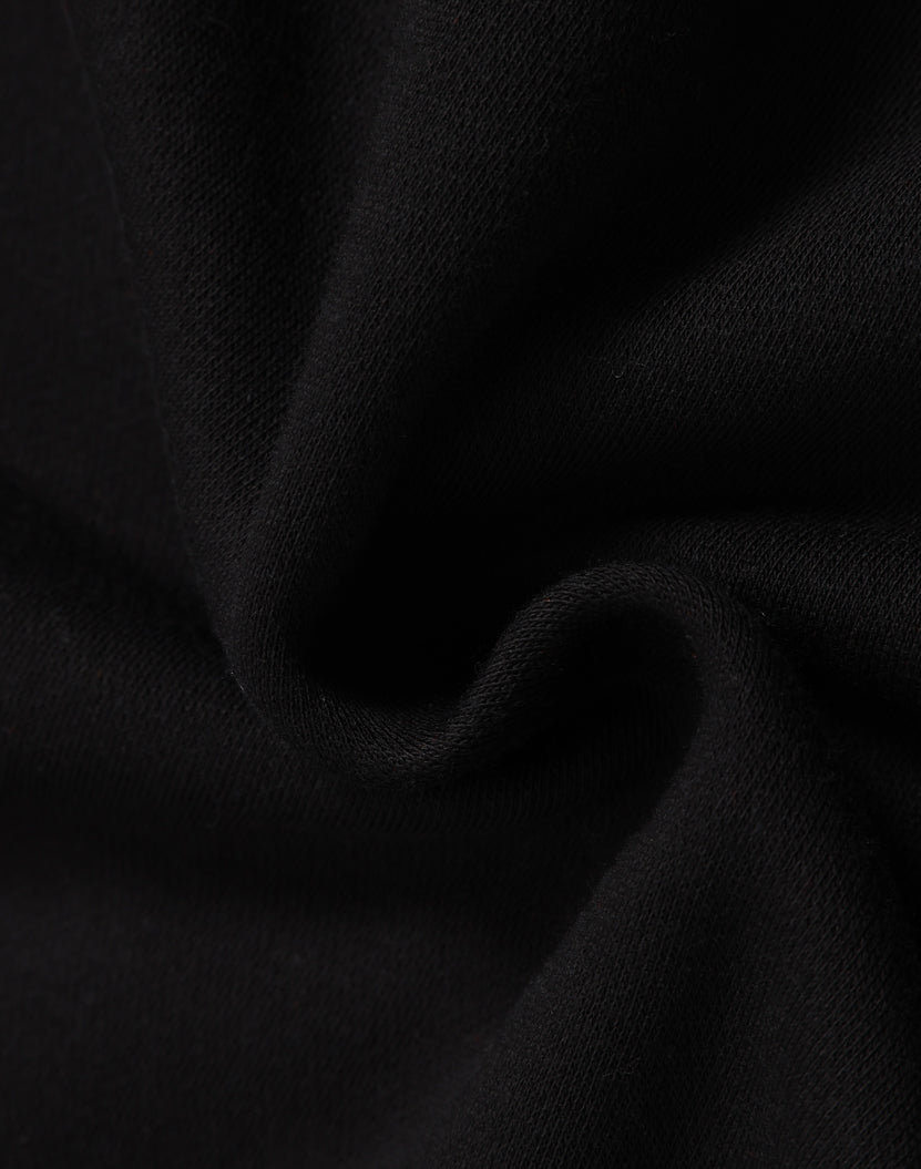 Unisex Premium Fleece Half Zip Work Sweat - Black