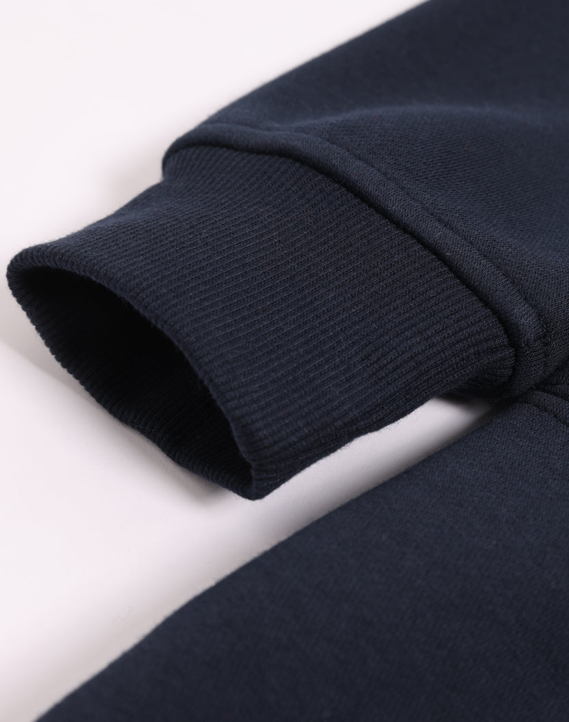 Unisex Premium Fleece Half Zip Work Sweat - Navy