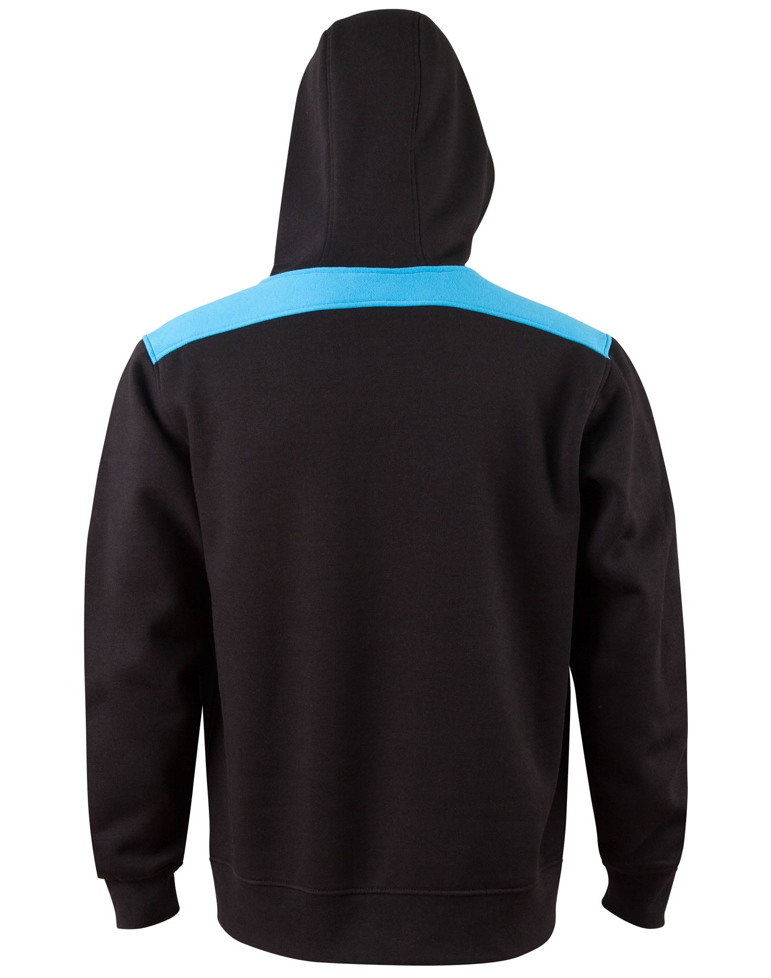 Croxton Hoodie Adult Unisex - Black Aqua Blue