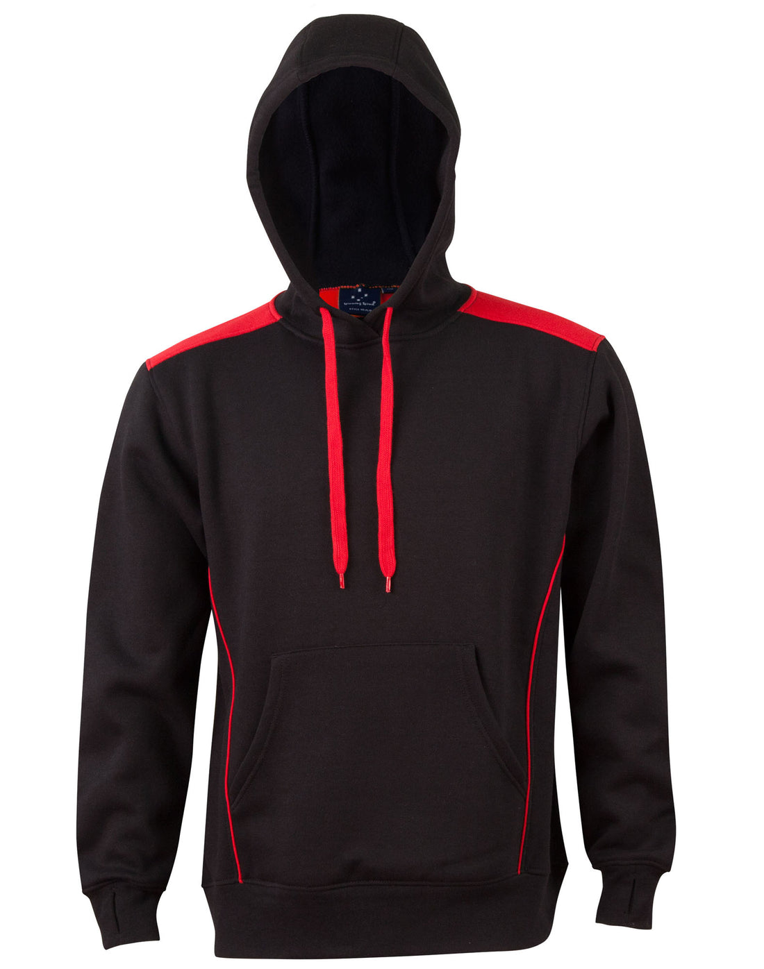 Croxton Hoodie Adult Unisex - Black Red