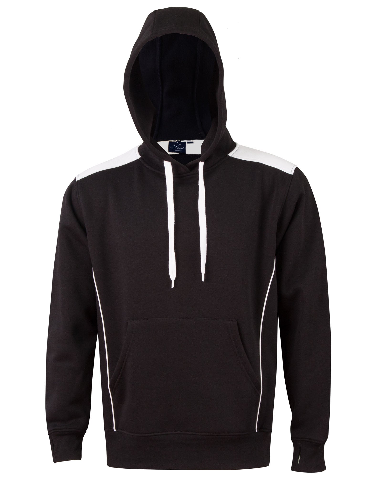 Croxton Hoodie Adult Unisex - Black White