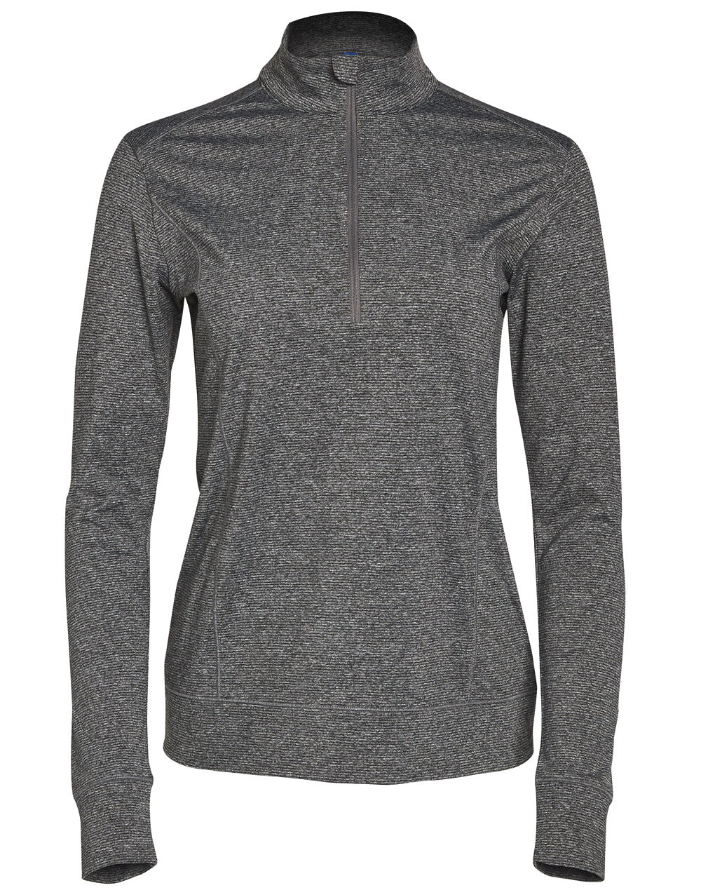 Ultimate Half Zip Long Sleeve Sweat Top- Ladies - Charcoal