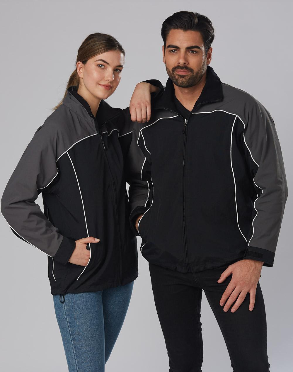 Cascade Tri-Colour Contrast Reversible Jacket - Black White.Grey
