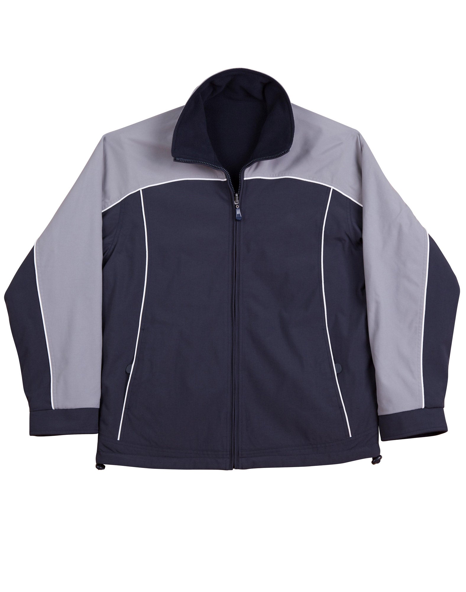 Cascade Tri-Colour Contrast Reversible Jacket - Navy White.Silver