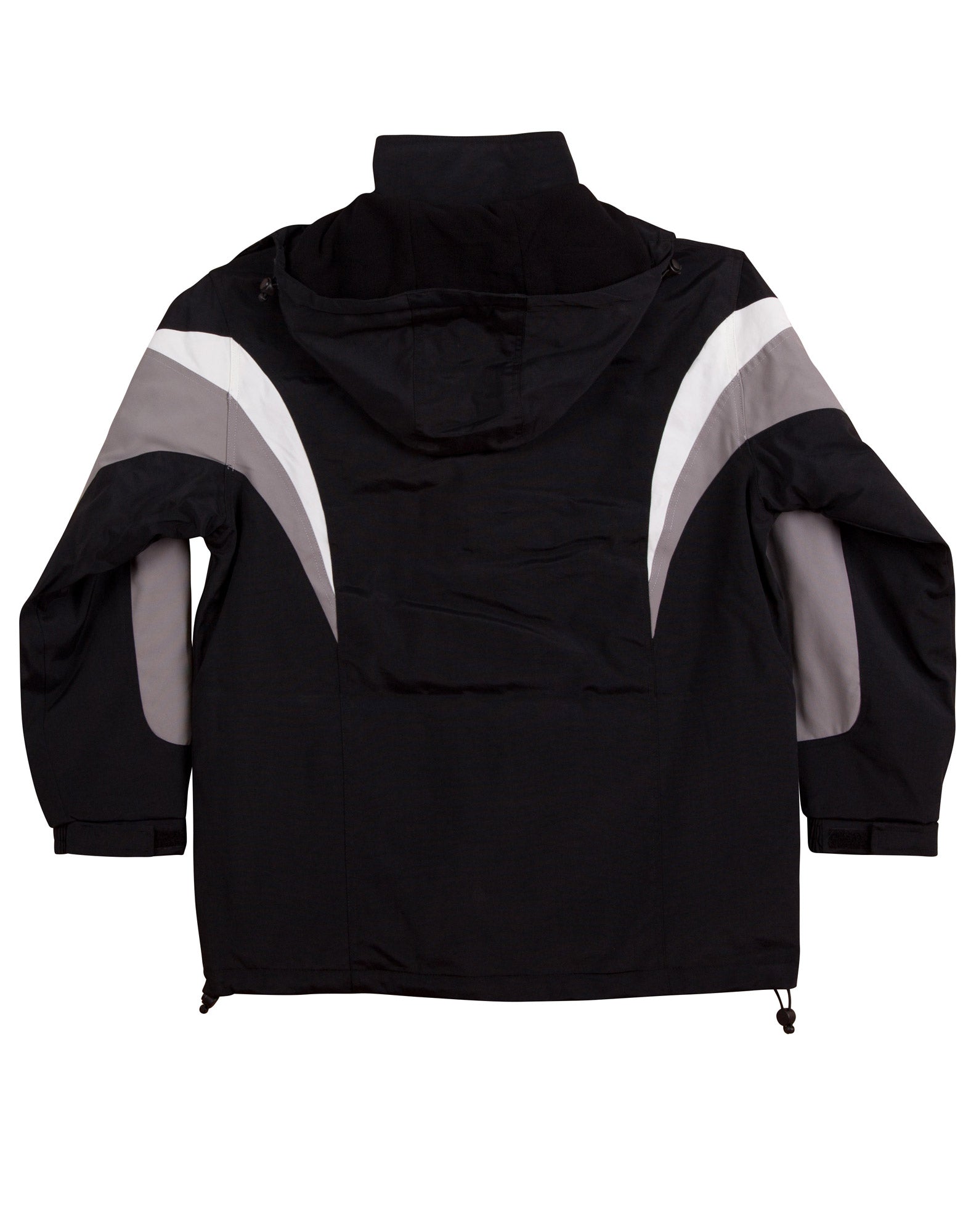 Bathurst Tri-Colour Jacket With Hood Unisex - Black White.Grey